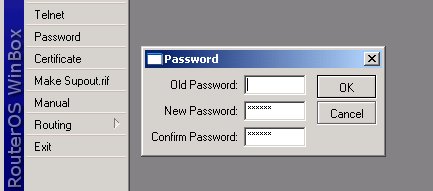 forgot mikrotik password